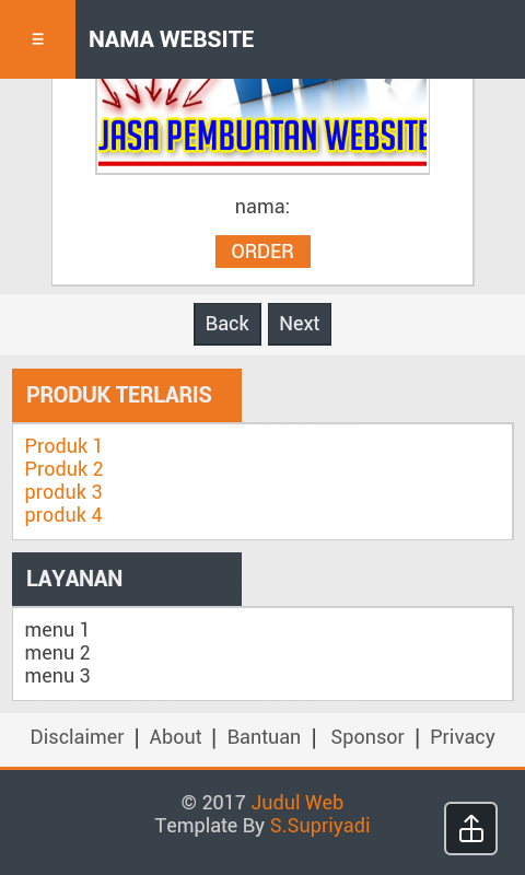 templat xtgem toko online simple store mobile